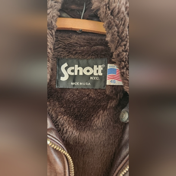 SCHOTT A-2 Naked Cowhide Leather Flight Jacket - Picture 3 of 4